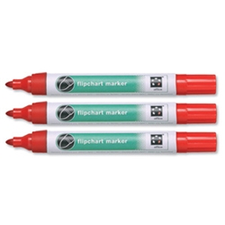 5 Star Flipchart Marker Blt Tip Red Ref [Pack